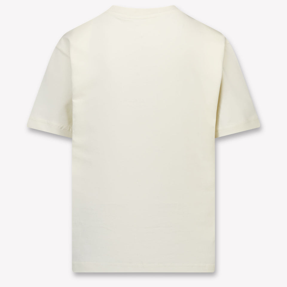 Palm Angels Kinder Jongens T-Shirt In Off White