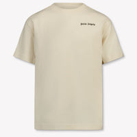 Palm Angels Kinder Jongens T-Shirt In Beige