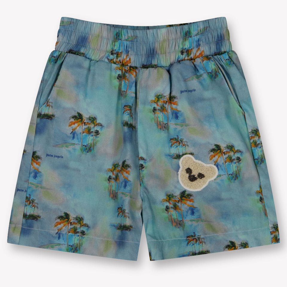 Palm Angels Baby Jongens Shorts In Licht Blauw