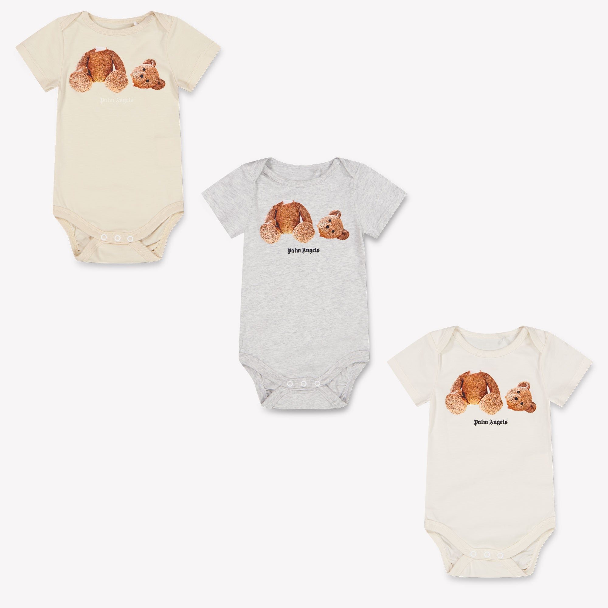 Palm Angels Baby Jongens Rompertje In Beige
