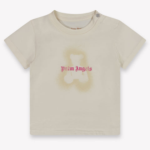Palm Angels Baby Girls T-Shirt In OffWhite