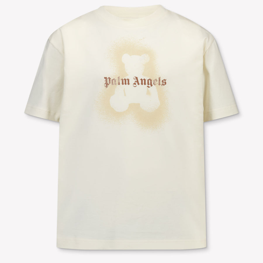 Palm Angels Kids Girls T-Shirt In OffWhite