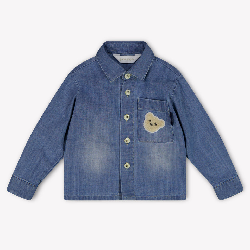 Palm Angels Baby Jongens Blouse In Licht Blauw