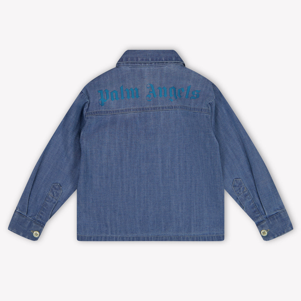 Palm Angels Baby Jongens Blouse In Licht Blauw