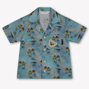Palm Angels Baby Boys Blouse In Light Blue