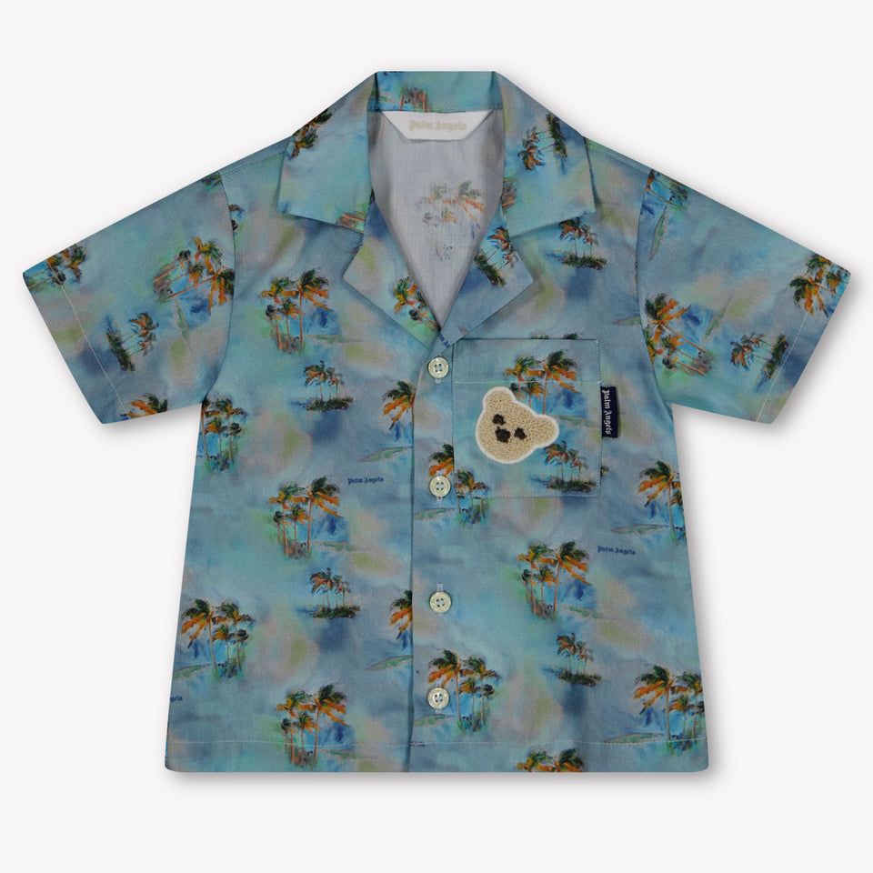 Palm Angels Baby Boys Blouse In Light Blue