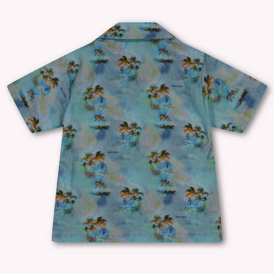 Palm Angels Baby Boys Blouse In Light Blue