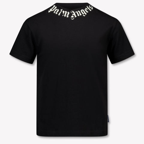 Palm Angels Kinder Jongens T-Shirt In Zwart