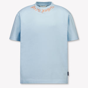 Palm Angels Kids Boys T-Shirt In Light Blue