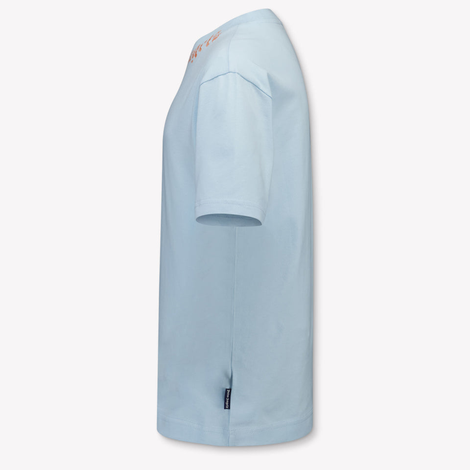 Palm Angels Kids Boys T-Shirt In Light Blue