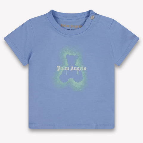 Palm Angels Baby Boys T-Shirt In Light Blue