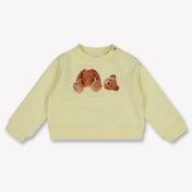 Palm Angels Baby Girls Sweater In Yellow