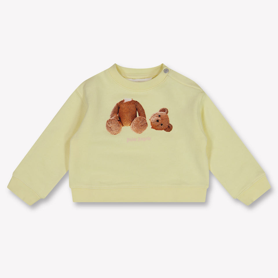Palm Angels Baby Girls Sweater In Yellow