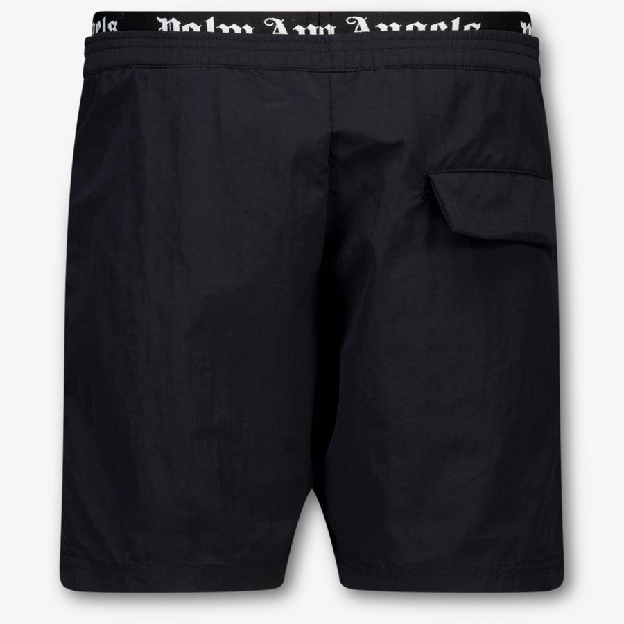 Palm Angels Kids Boys Swimwear In Black