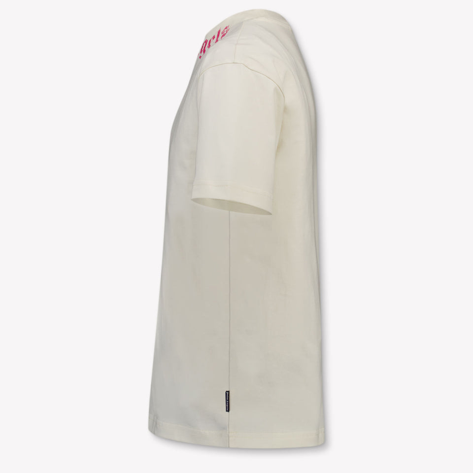 Palm Angels Kinder Meisjes T-Shirt In Off White