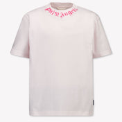 Palm Angels Kids Girls T-Shirt In Pink