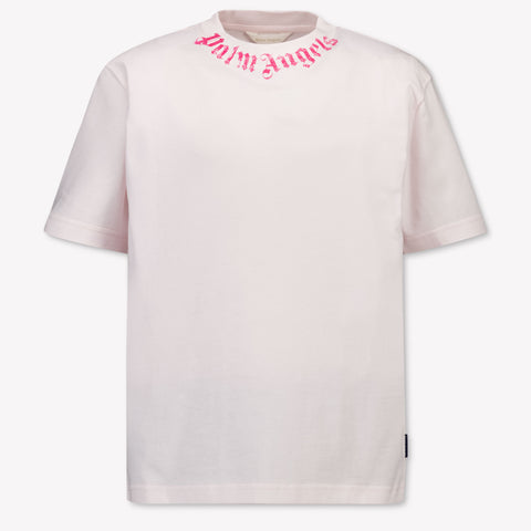 Palm Angels Kids Girls T-Shirt In Pink