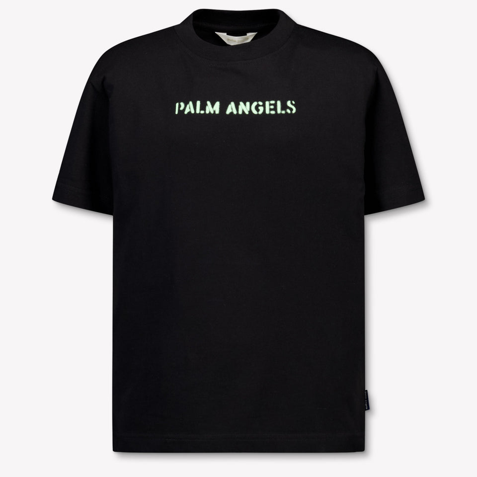 Palm Angels Kinder Jongens T-Shirt In Zwart