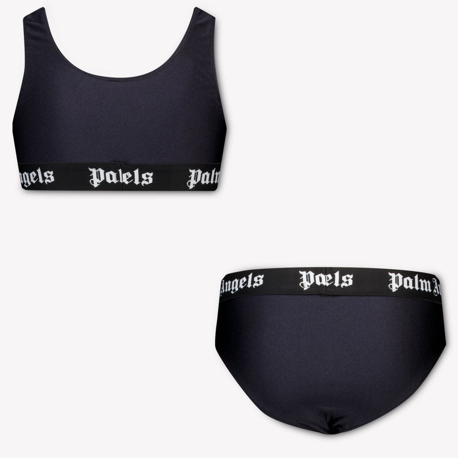 Palm Angels Kids Girls Swimwear In Black