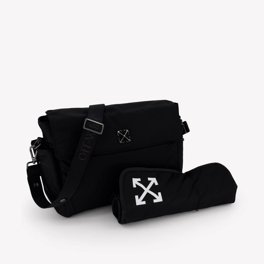 Off-White Baby Unisex Diaper Bag In Black