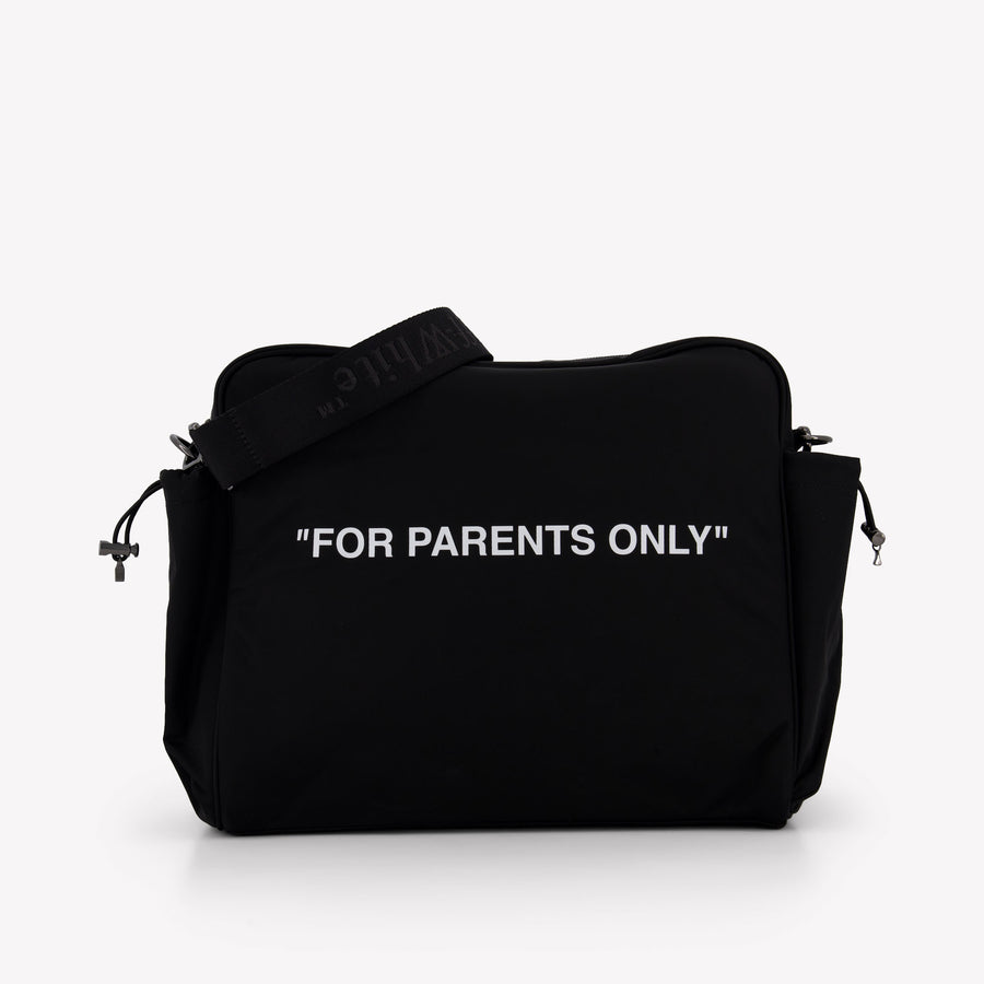 Off-White Baby Unisex Diaper Bag In Black