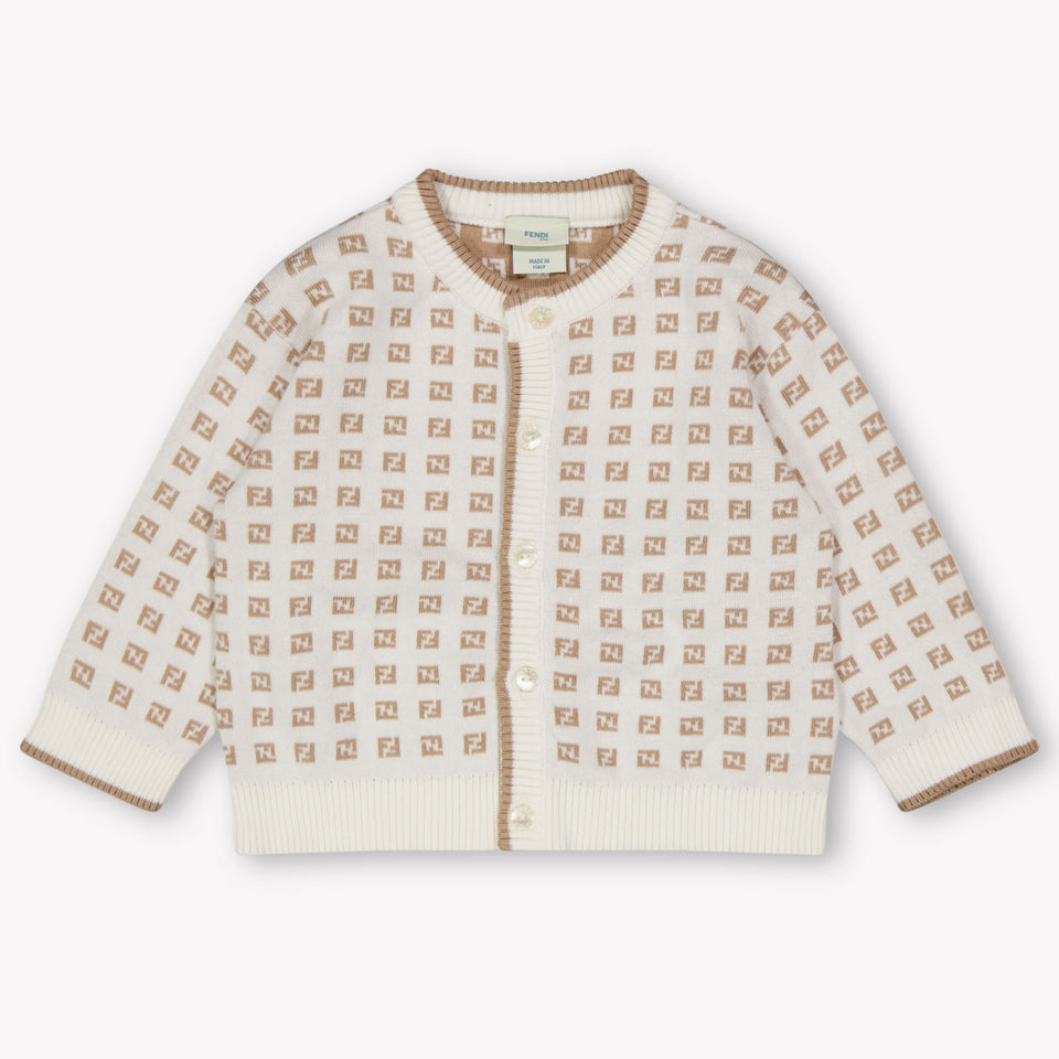 Fendi Baby Unisex Cardigan In White