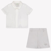 Fendi Baby Boys Set In Light Gray