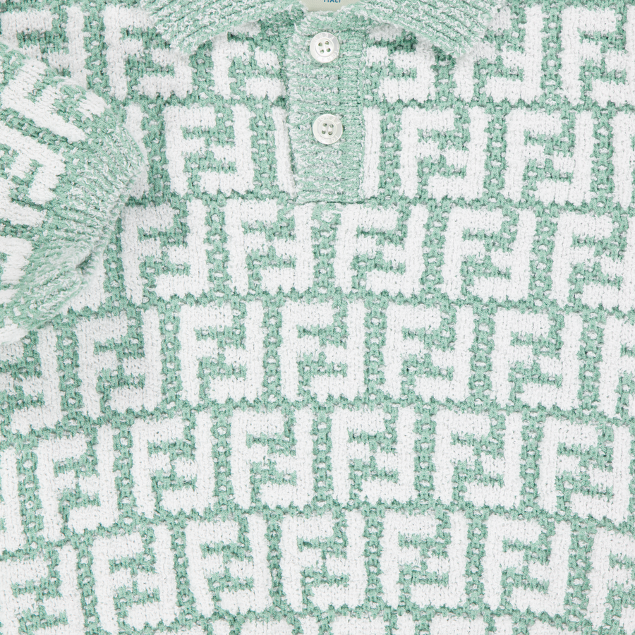 Fendi Baby Unisex Polo In Light Green