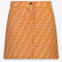 Fendi Kids Girls Skirt In Orange