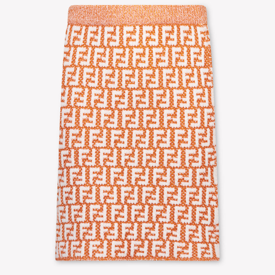 Fendi Kids Girls Skirt In Orange