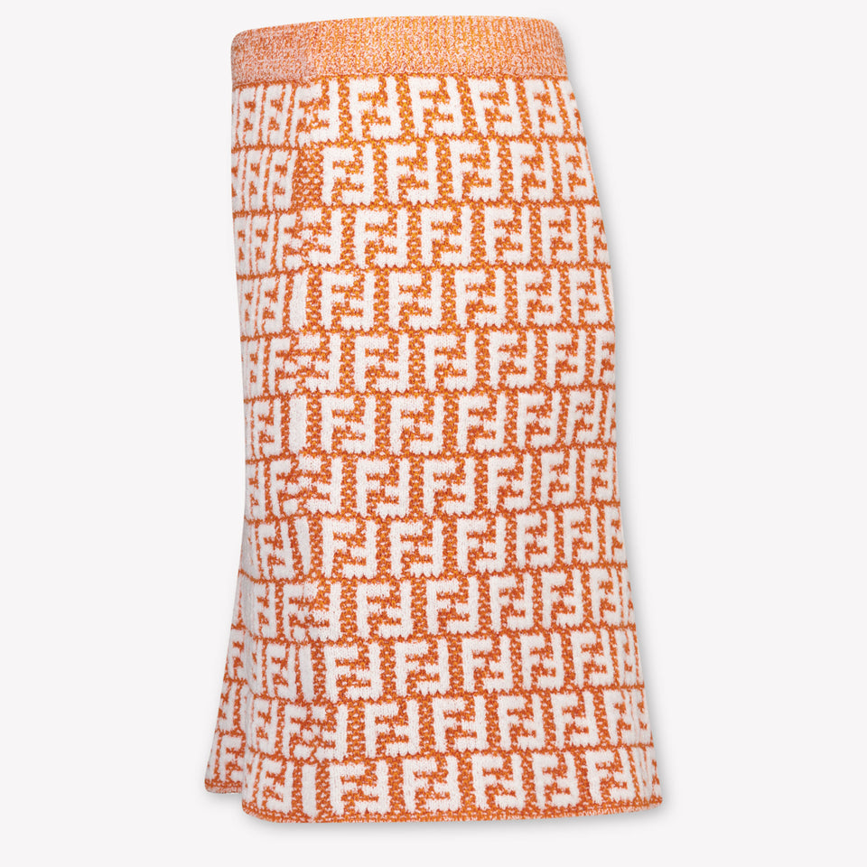 Fendi Kids Girls Skirt In Orange