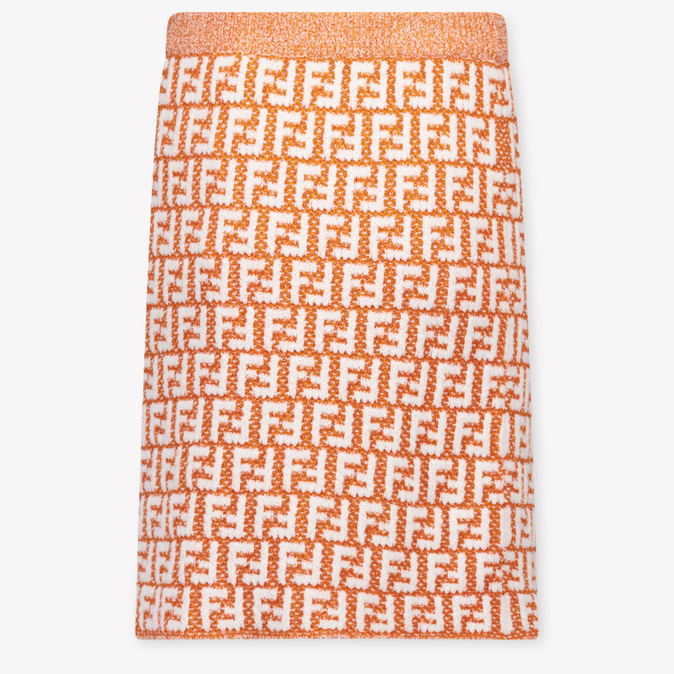 Fendi Kids Girls Skirt In Orange