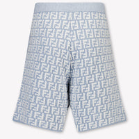Fendi Kids Boys Shorts In Light Blue
