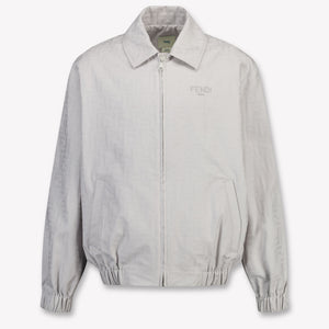 Fendi Kids Boys Summer jacket In Light Gray