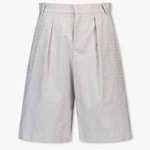 Fendi Kids Boys Shorts In Light Gray