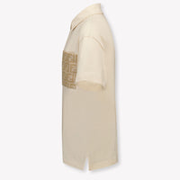 Fendi Kids Boys Polo In Beige