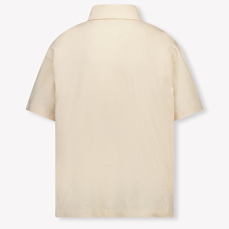 Fendi Kids Boys Polo In Beige