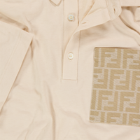 Fendi Kids Boys Polo In Beige