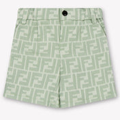 Fendi Baby Unisex Shorts In Light Green