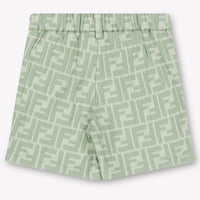 Fendi Baby Unisex Shorts In Light Green