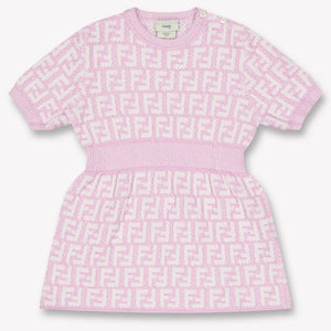 Fendi Baby Girls Dress In Light Pink