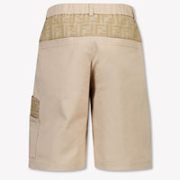Fendi Kids Boys Shorts In Beige