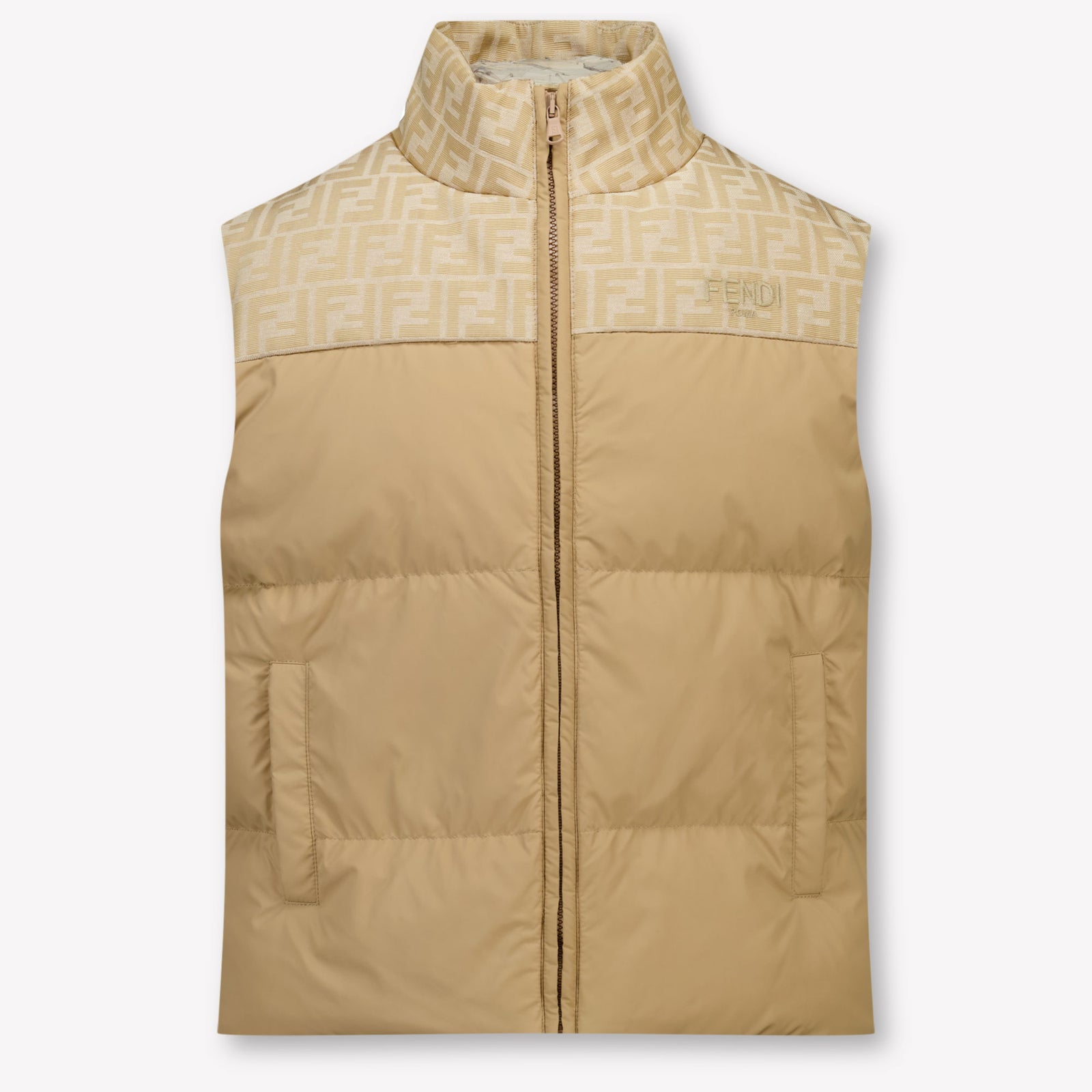 Fendi Kids Unisex Bodywarmer In Beige