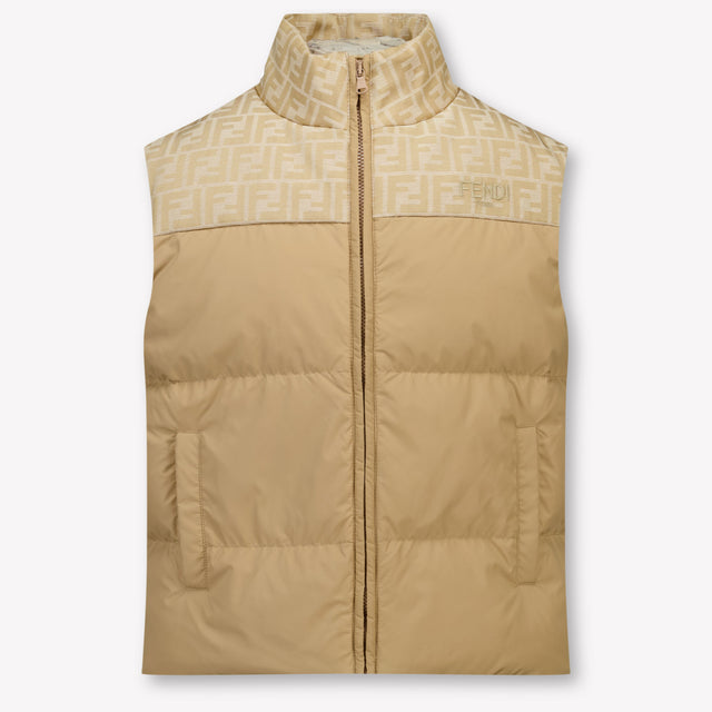 Fendi Kids Unisex Bodywarmer In Beige