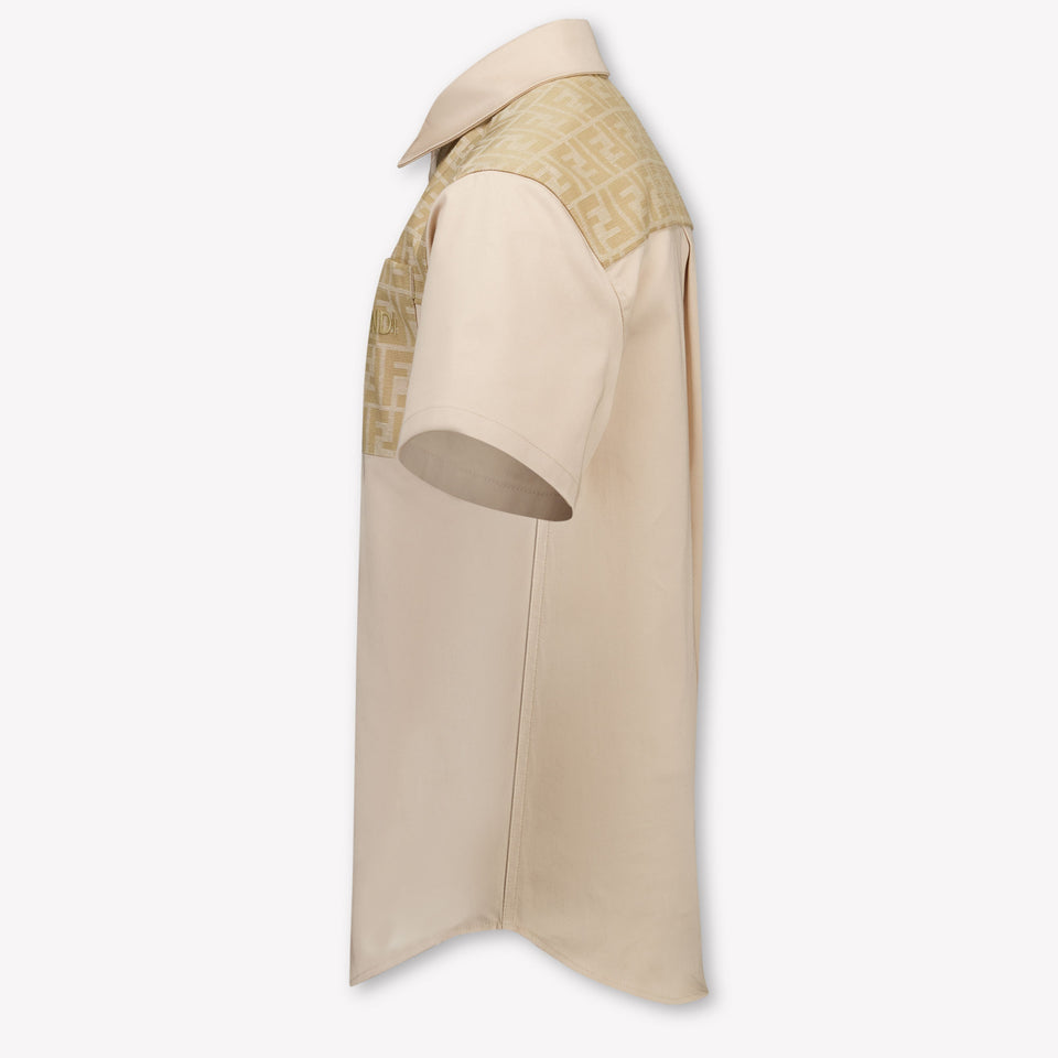 Fendi Kids Boys Blouse In Beige