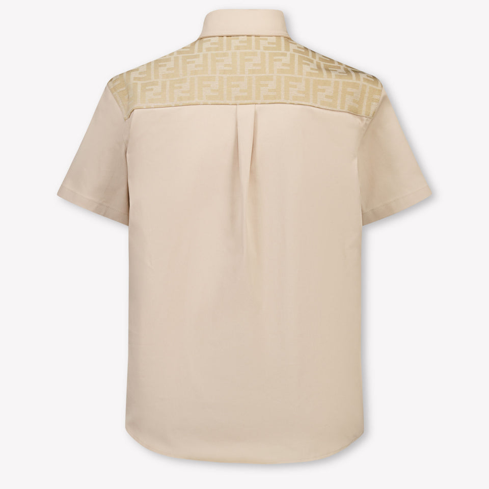 Fendi Kids Boys Blouse In Beige
