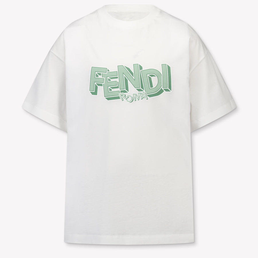 Fendi Kids Boys T-Shirt In Light Green