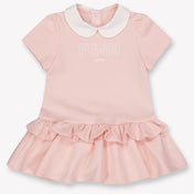 Fendi Baby Girls Dress In Light Pink