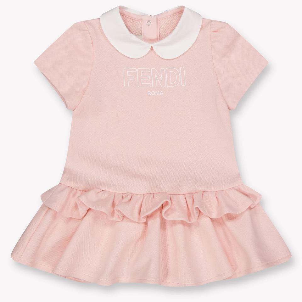 Fendi Baby Girls Dress In Light Pink