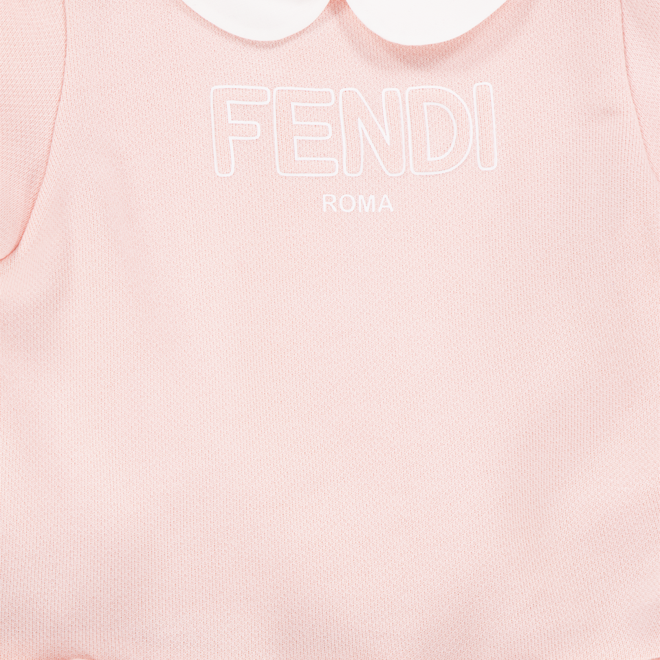 Fendi Baby Girls Dress In Light Pink